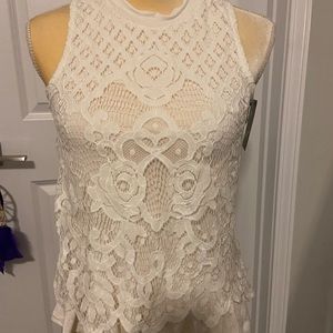 White soft cotton tank top, new with tags.